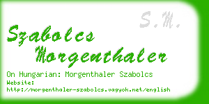 szabolcs morgenthaler business card